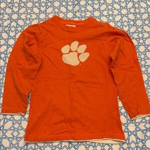 Clemson Girls Orange Long Sleeve Shirt